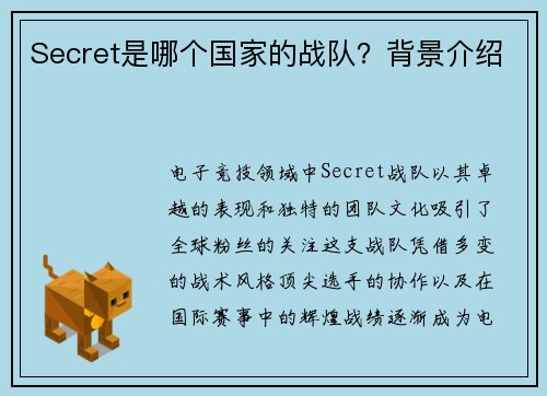 Secret是哪个国家的战队？背景介绍